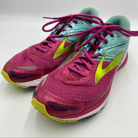 Brooks Ravenna 8 Pink Teal Running Athletic Shoes Women's Size 12 - Picture 1 of 16